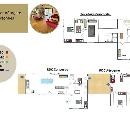 Concorde Aerogare 25pers Jacuzzi, Baby Airhockey *