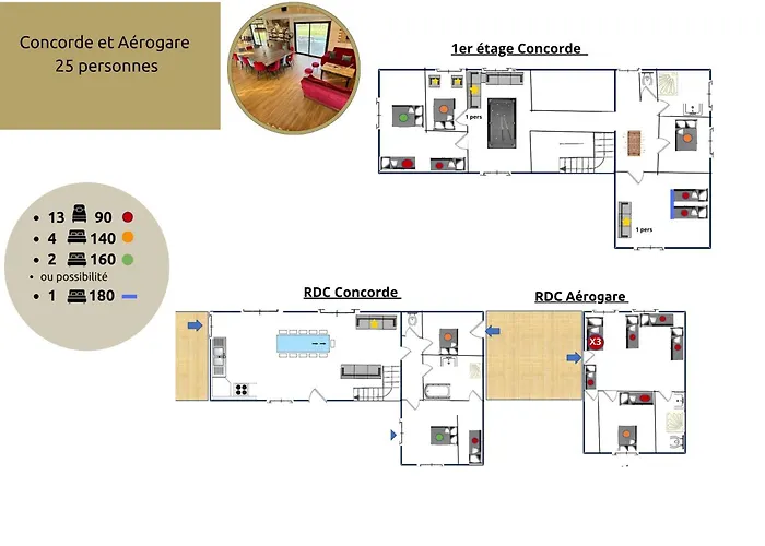 La Clef Decamp Concorde Aerogare 25pers Jacuzzi, Baby Airhockey *